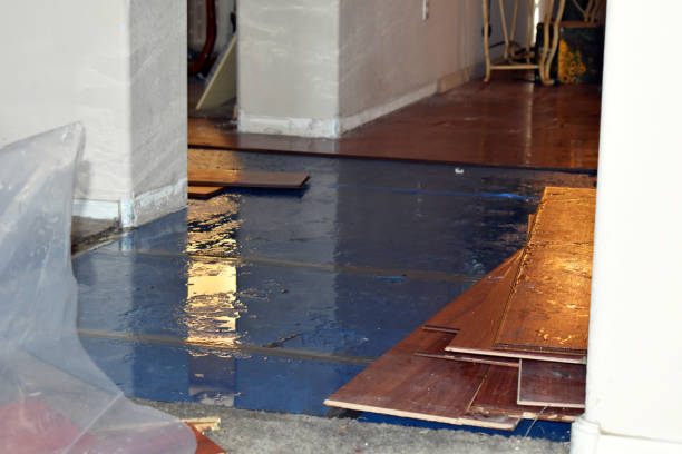 Professional Basement Flood Cleanup technician working in Cleveland, MO